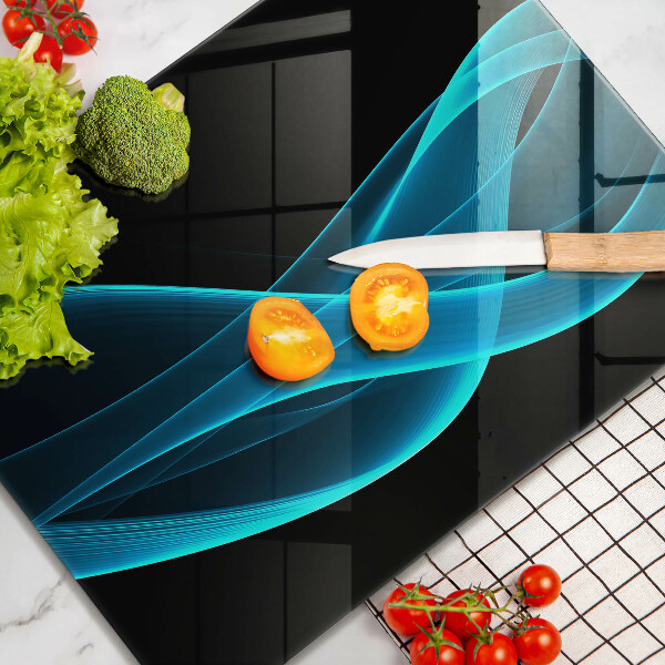 Üveg vágódeszka Kék absztrakció
