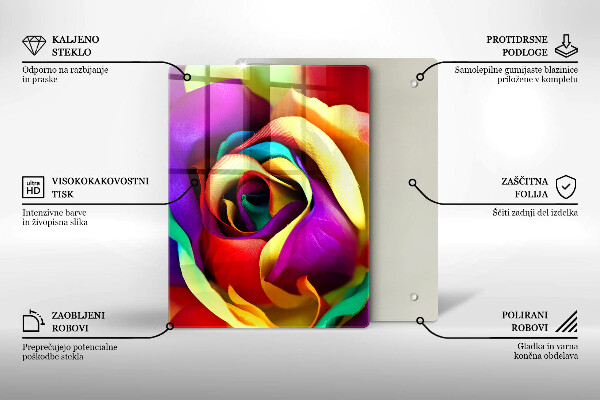 Üveg vágódeszka Kék absztrakció