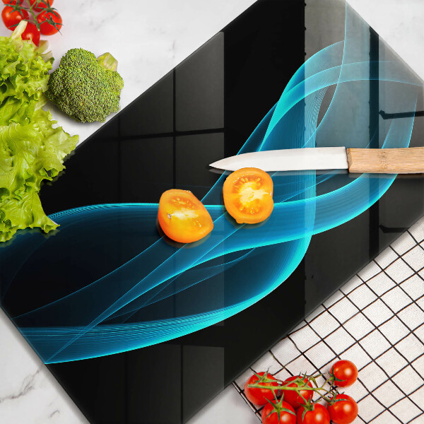 Üveg vágódeszka Kék absztrakció