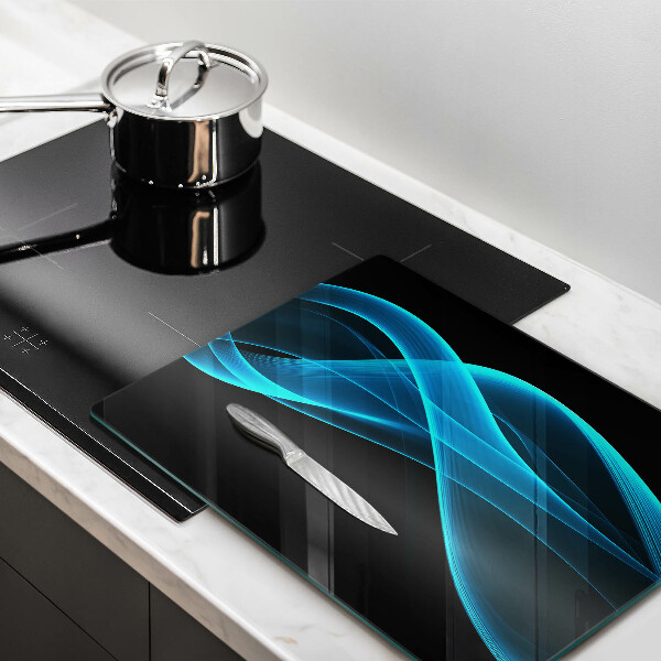 Üveg vágódeszka Kék absztrakció