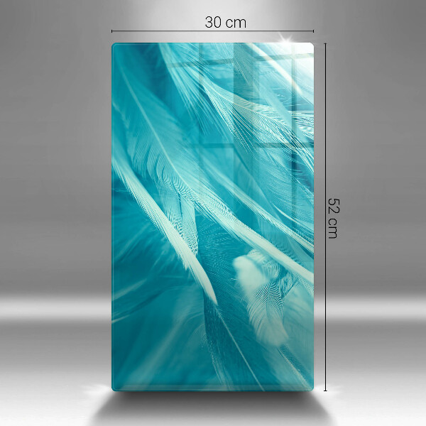 Üveg vágódeszka Finom tollak