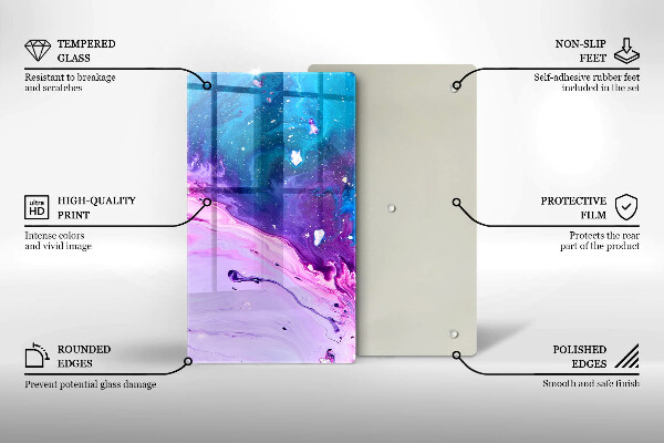 Üveg vágódeszka Absztrakciós tinták