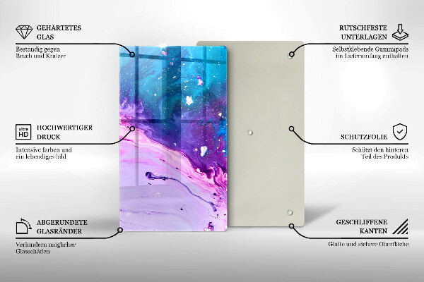 Üveg vágódeszka Absztrakciós tinták