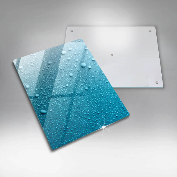 Üveg vágódeszka Vízcseppek