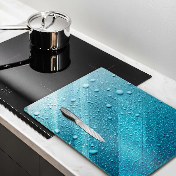 Üveg vágódeszka Vízcseppek