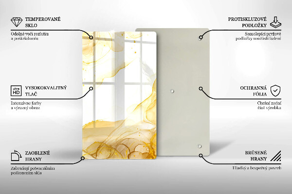 Üveg vágódeszka Arany absztrakció