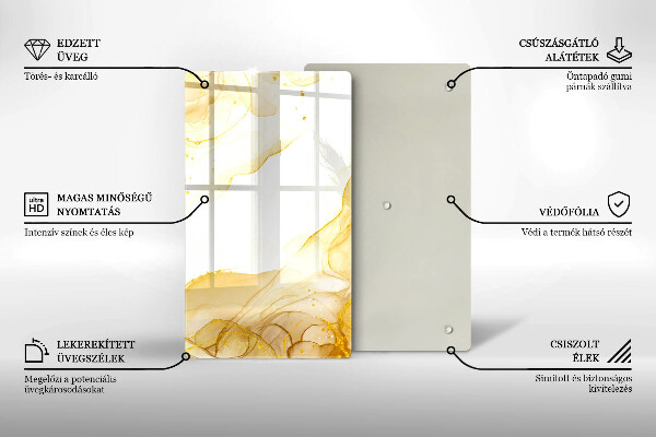 Üveg vágódeszka Arany absztrakció