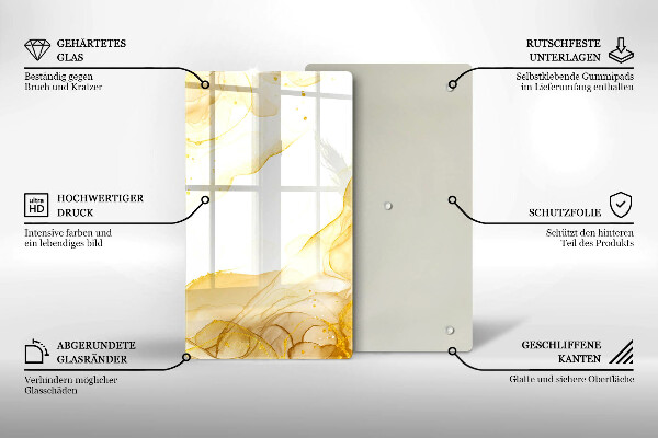 Üveg vágódeszka Arany absztrakció