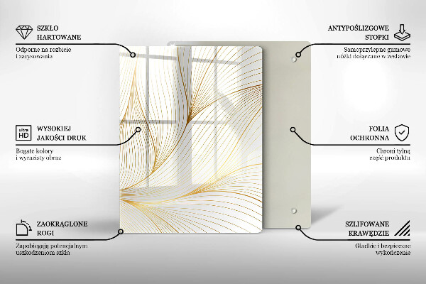 Üveg vágódeszka Absztrakt 3D négyzetek