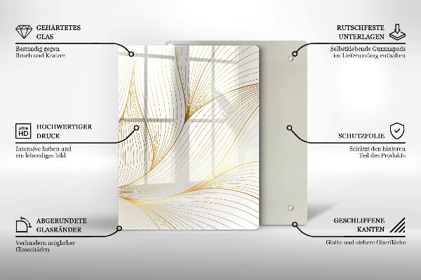 Üveg vágódeszka Absztrakt 3D négyzetek