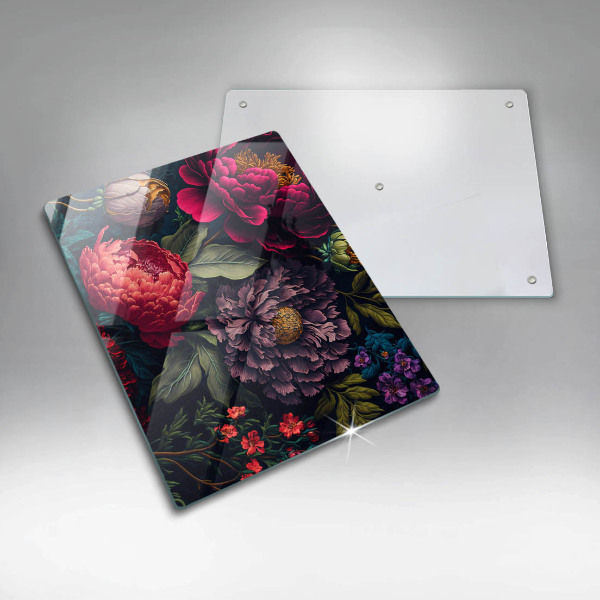 Üveg vágódeszka Gyönyörű virágok