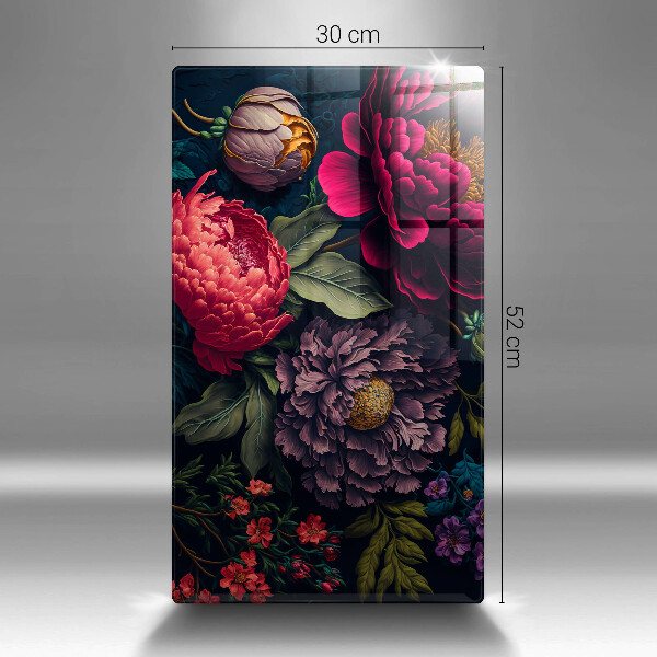 Üveg vágódeszka Gyönyörű virágok