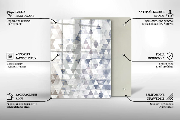 Üveg vágódeszka Alakzat absztrakció