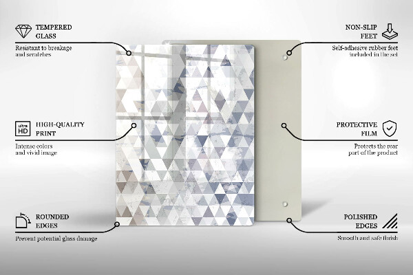 Üveg vágódeszka Alakzat absztrakció