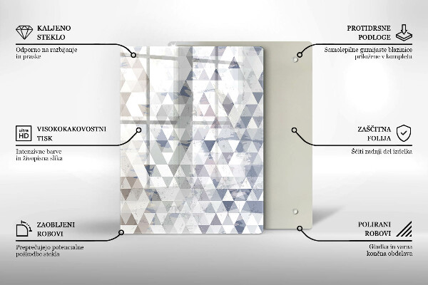 Üveg vágódeszka Alakzat absztrakció