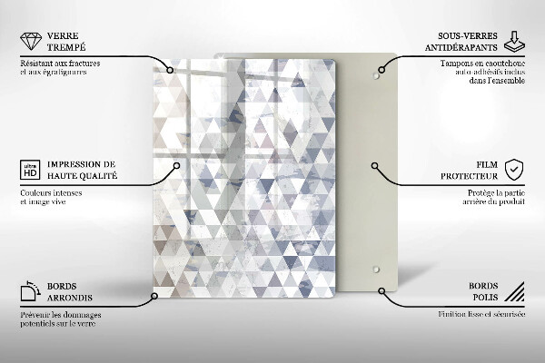 Üveg vágódeszka Alakzat absztrakció