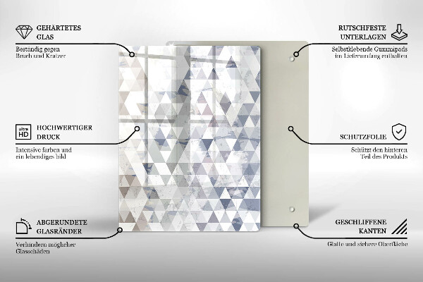 Üveg vágódeszka Alakzat absztrakció