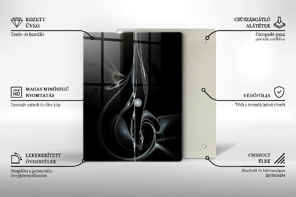 Üveg vágódeszka Csokor finom rózsa