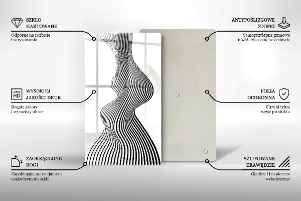 Üveg vágódeszka Lineáris absztrakció