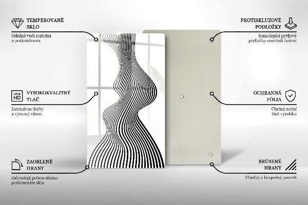 Üveg vágódeszka Lineáris absztrakció
