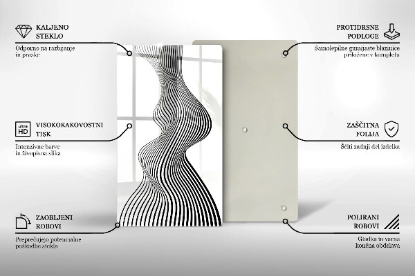 Üveg vágódeszka Lineáris absztrakció