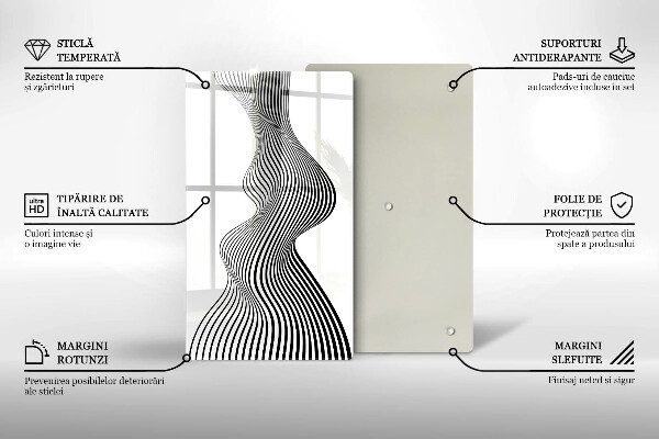 Üveg vágódeszka Lineáris absztrakció