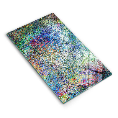 Üveg vágódeszka Színes vonal absztrakció