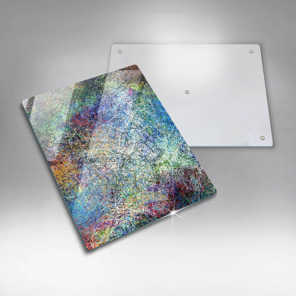 Üveg vágódeszka Színes vonal absztrakció