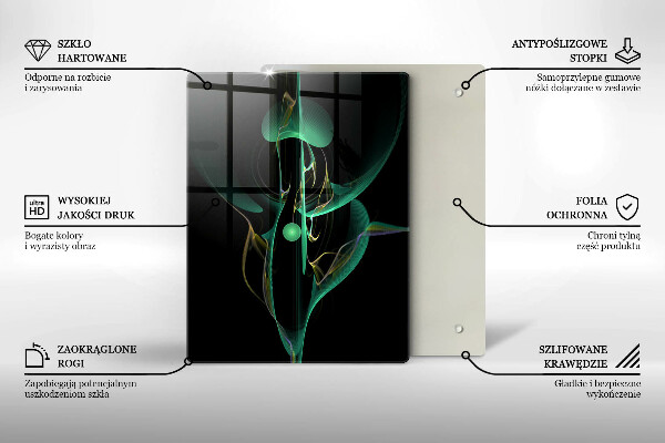 Üveg vágódeszka Színes vonal absztrakció