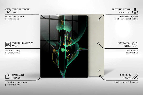 Üveg vágódeszka Színes vonal absztrakció