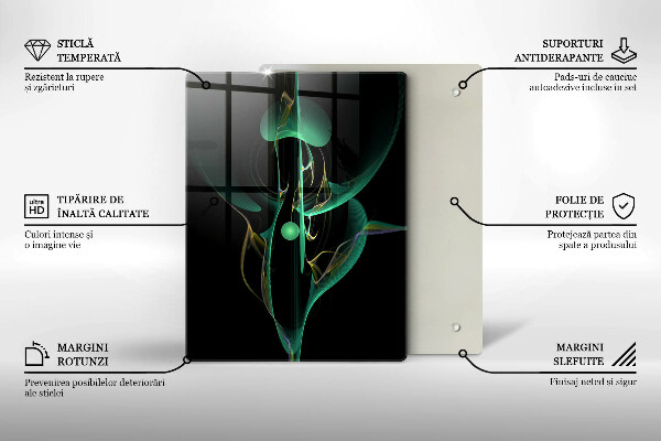 Üveg vágódeszka Színes vonal absztrakció