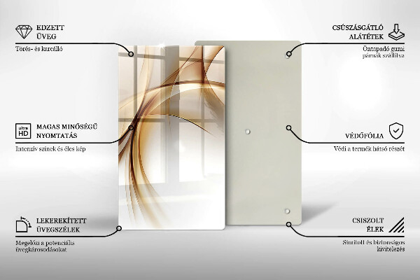 Üveg vágódeszka Absztrakt formák
