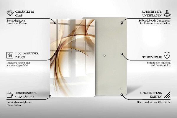 Üveg vágódeszka Absztrakt formák