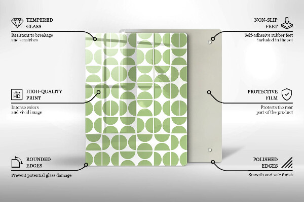 Üveg vágódeszka Absztrakt formák