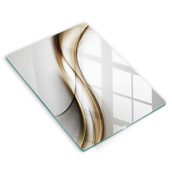 Üveg vágódeszka Lágy vonalak absztrakciója