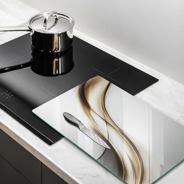 Üveg vágódeszka Lágy vonalak absztrakciója