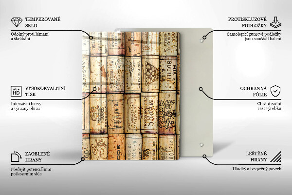 Üveg vágódeszka Lágy vonalak absztrakciója