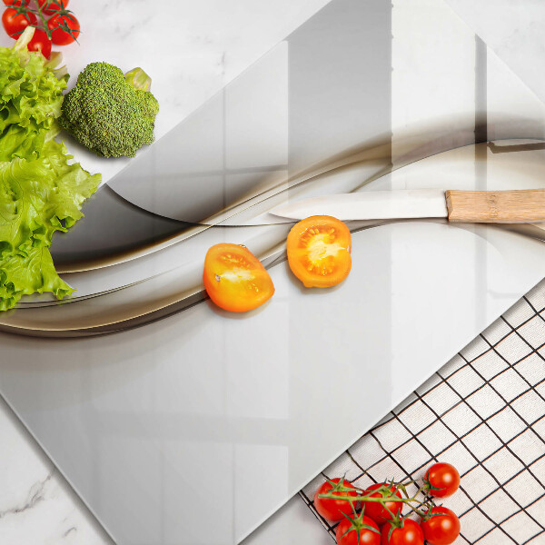 Üveg vágódeszka Lágy vonalak absztrakciója