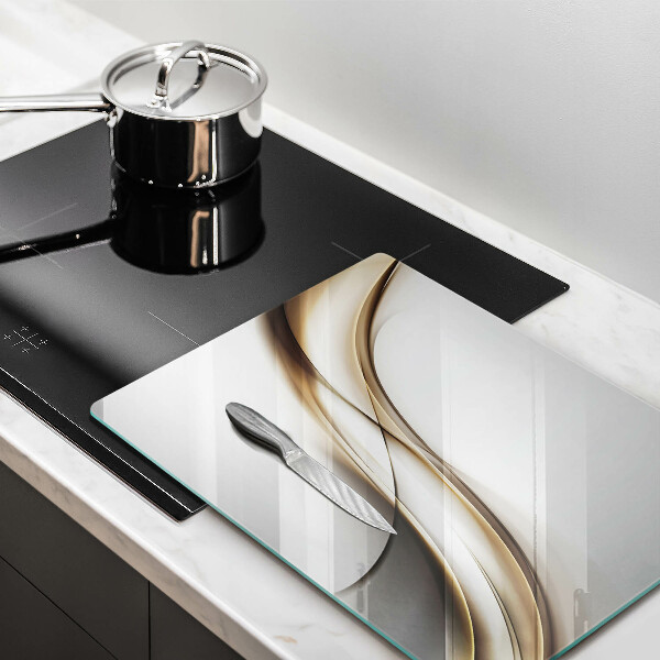 Üveg vágódeszka Lágy vonalak absztrakciója