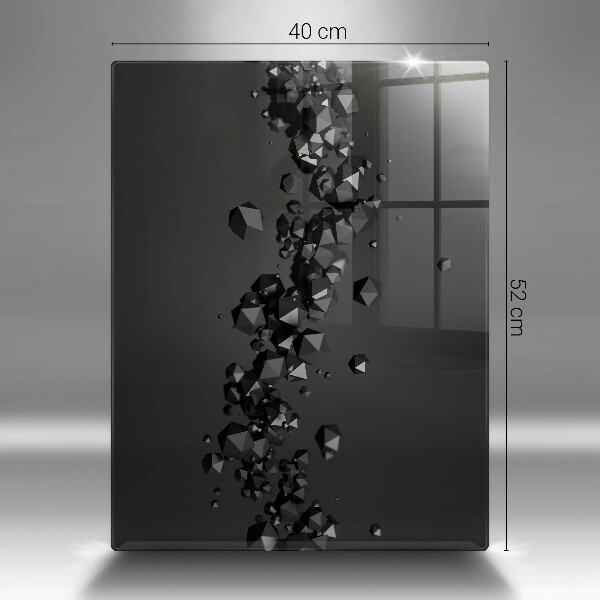 Üveg vágódeszka 3D alakzatok absztrakció