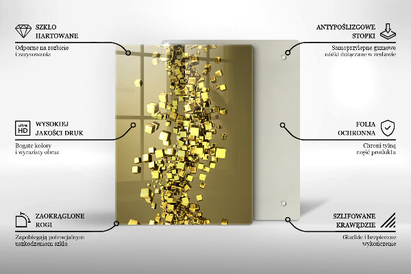 Üveg vágódeszka 3D alakzatok absztrakció