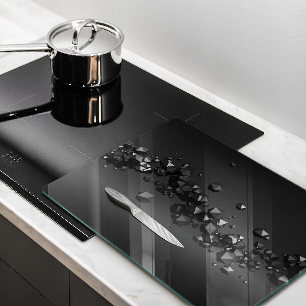 Üveg vágódeszka 3D alakzatok absztrakció