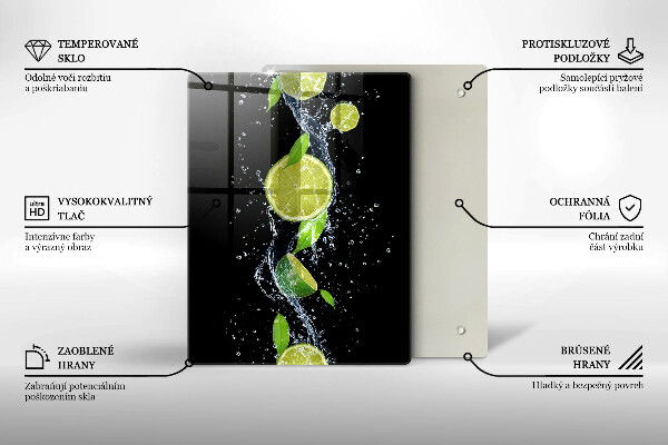 Üveg vágódeszka Boho madártollak