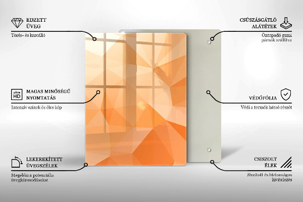 Üveg vágódeszka Sötétkék absztrakció