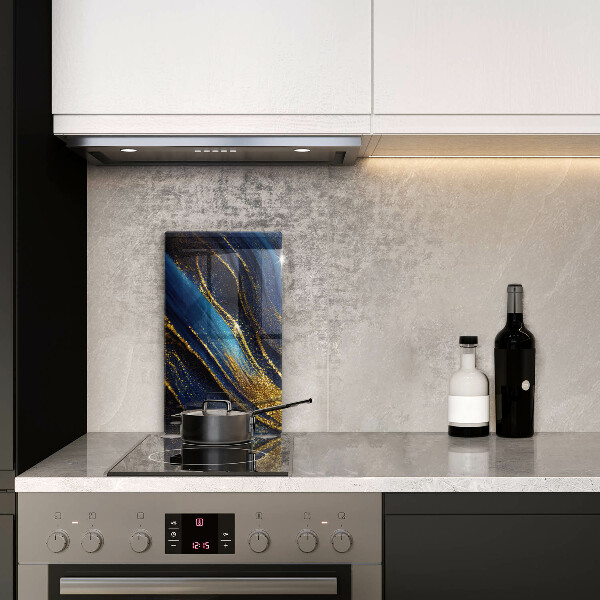 Üveg vágódeszka Sötétkék absztrakció