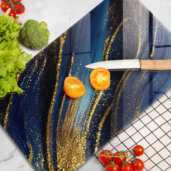 Üveg vágódeszka Sötétkék absztrakció