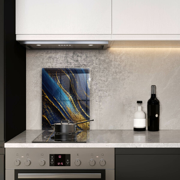 Üveg vágódeszka Sötétkék absztrakció