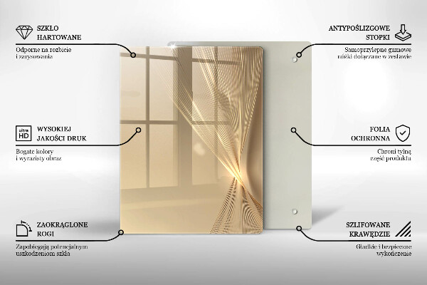 Üveg vágódeszka Absztrakt fekete massza