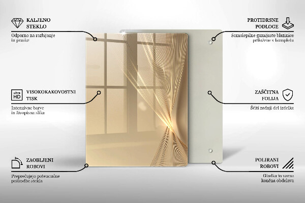 Üveg vágódeszka Absztrakt fekete massza