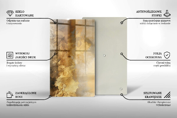 Üveg vágódeszka Gazdag textúra